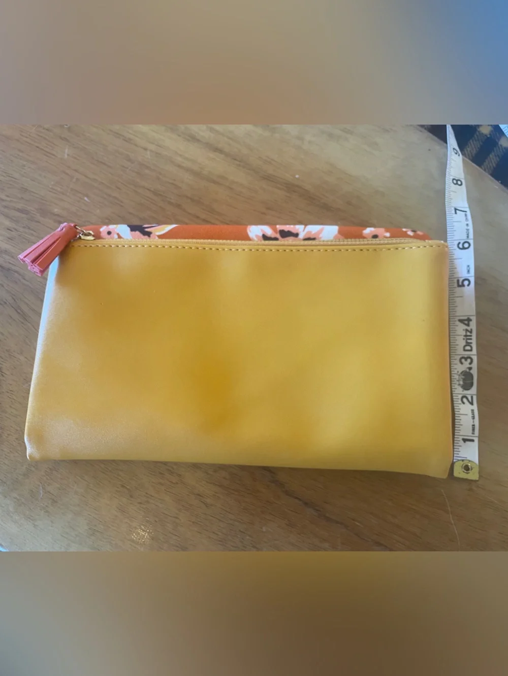 Rachel‎ Pally Zahara Reversible Floral Mustard Folding Clutch NWOT
